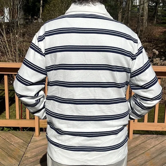 Lands’ End nautical cotton-blend sweater L - Picture 3 of 6